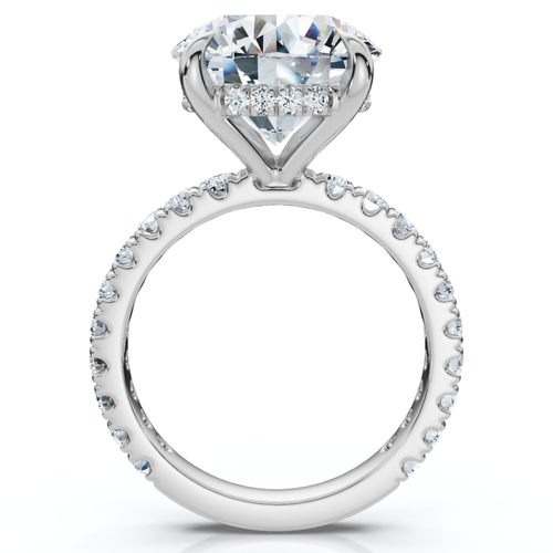 Bliss Diamond Certified 7 1/4ct Diamond Engagement Side Halo Ring 14k Gold Or Pt Lab Grown