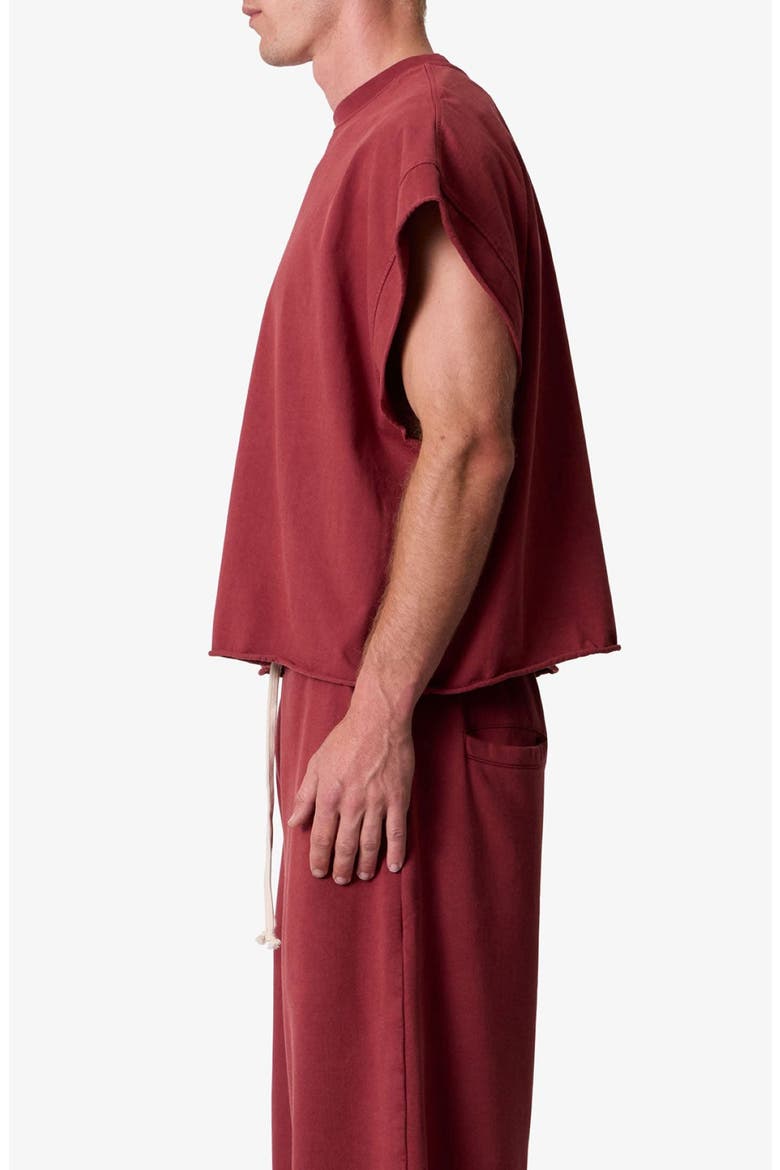 Cotton Cutoff T-Shirt, Alternate, color, MAROON