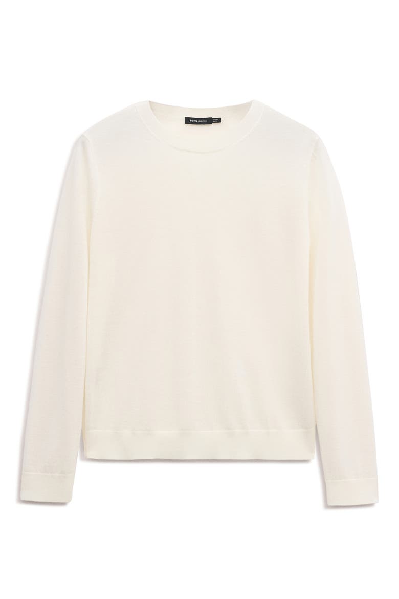 Crewneck Wool Sweater, Alternate, color, ECRU
