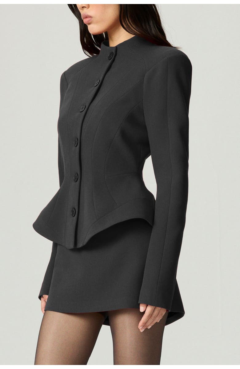 Nocturne Stand Collar Sculpted Jacket, Alternate, color, 
