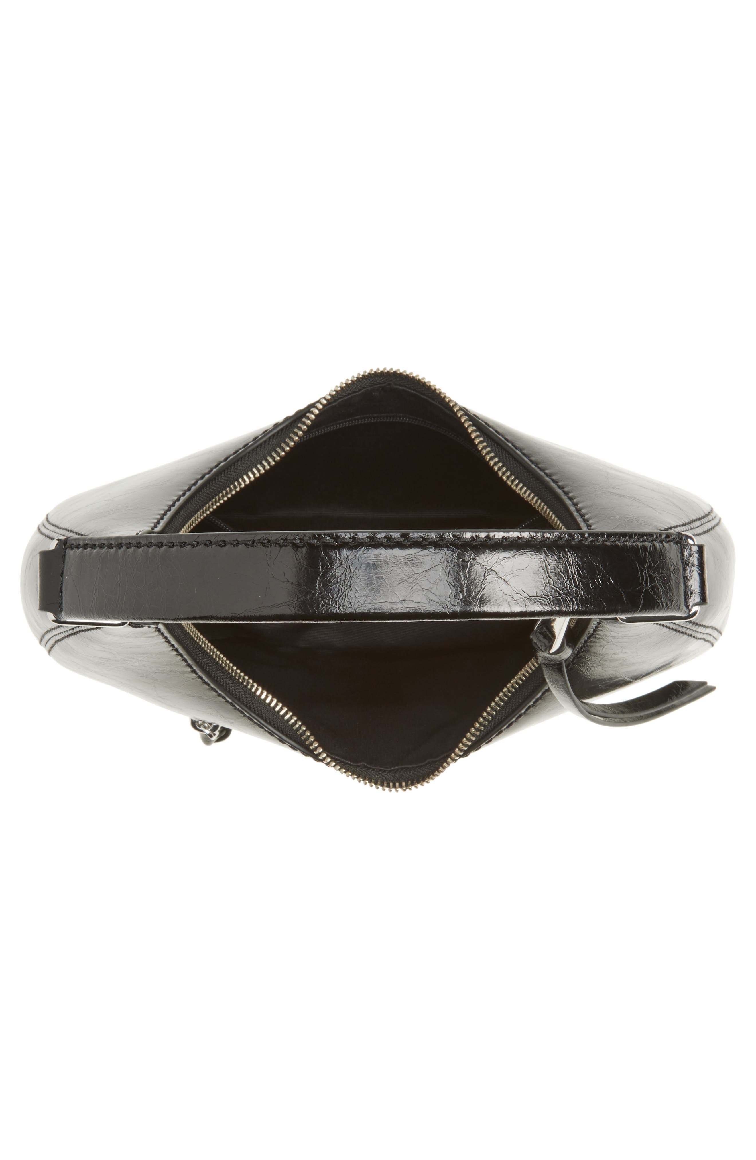 Marc Jacobs Small Crescent Shoulder Bag, Alternate, color, Black