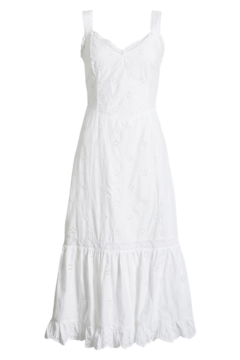 Pallas Eyelet Sleeveless Dress, Alternate, color, WHITE
