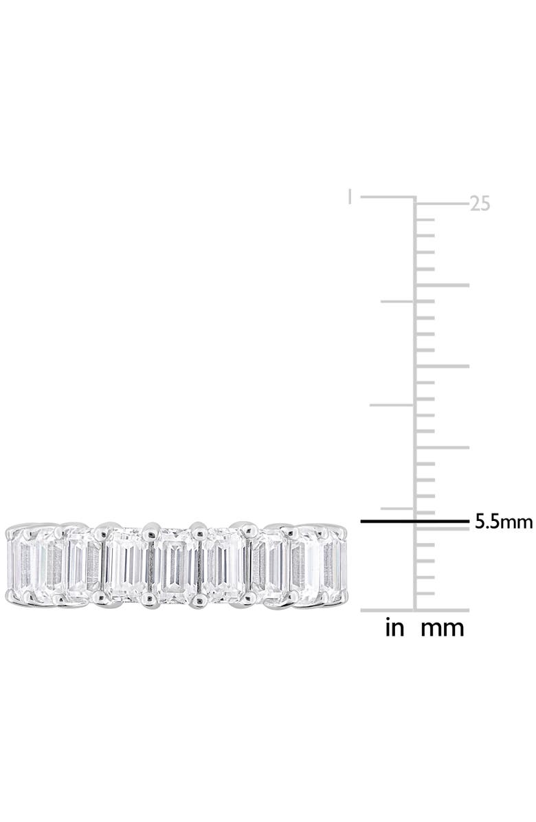 Julianna B. 6 1/3ct D.E.W. Emerald-cut Moissanite Eternity Ring, Alternate, color, Sterling Silver