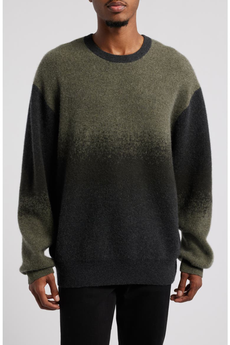 Downing Oversize Wool & Cashmere Sweater, Main, color, GREENMULT