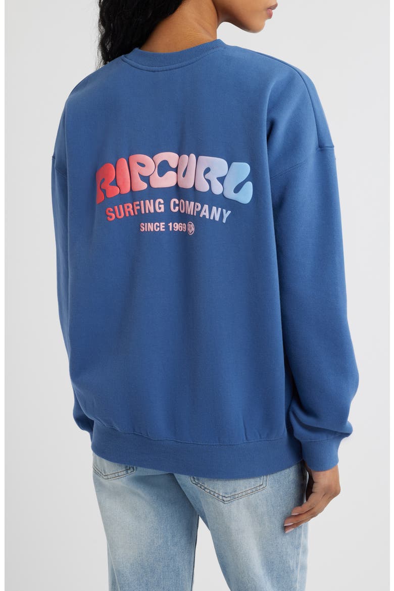 Surf Puff Logo Sweatshirt, Alternate, color, NAVY