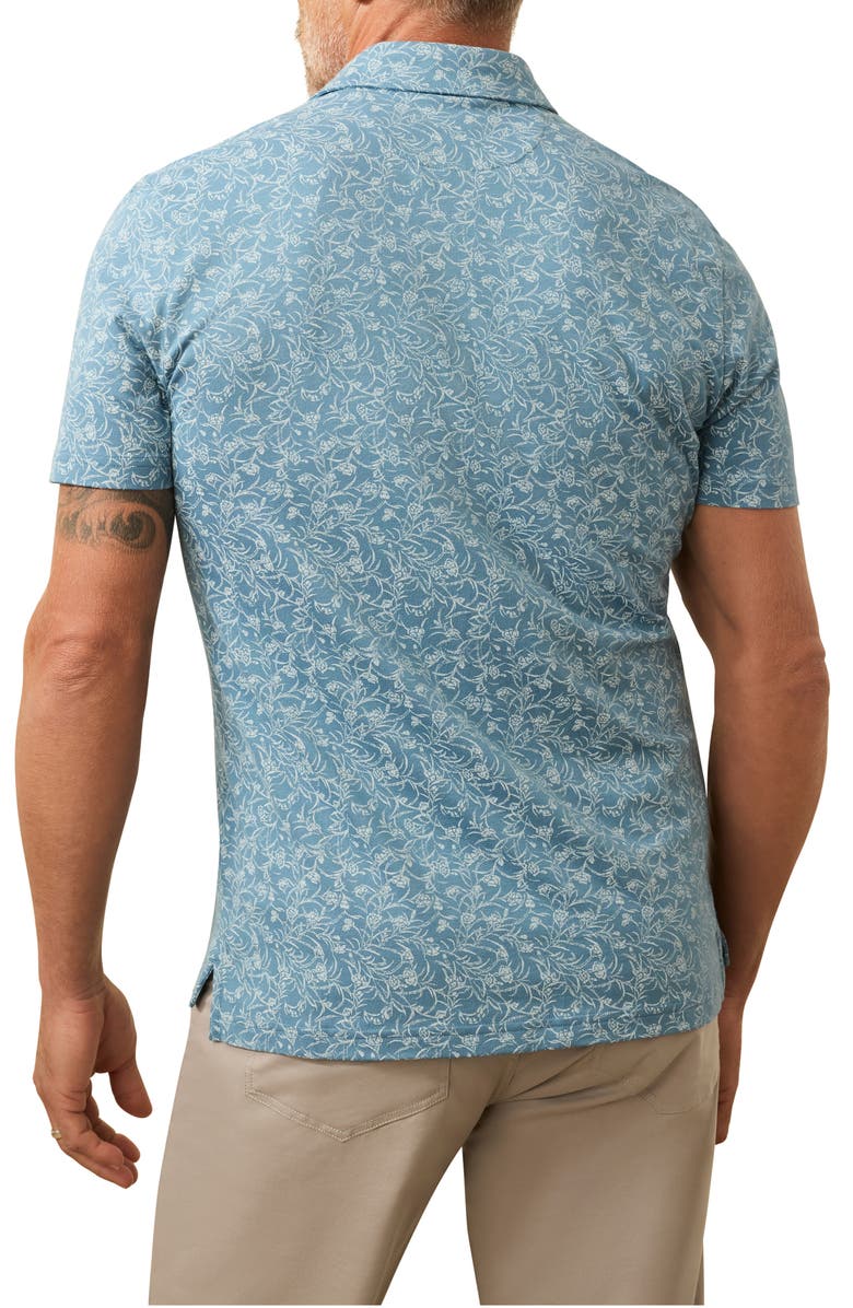 Faherty Movement Piqué Polo, Alternate, color, Blue Woodland Sky