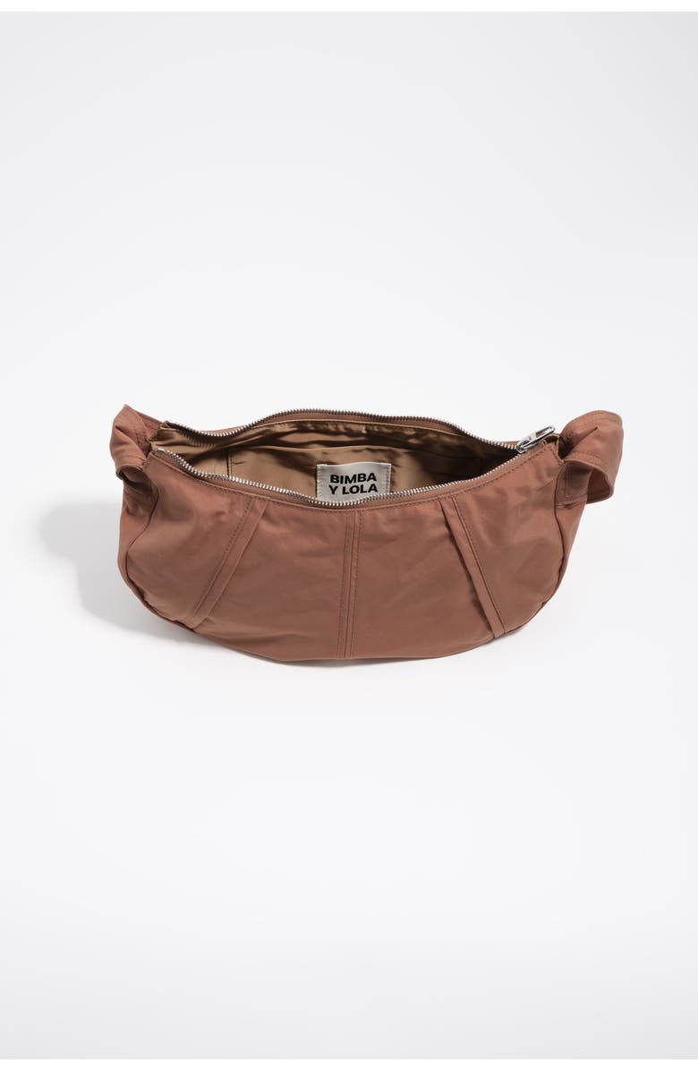 Bimba y Lola Medium Moon Bag SS26, Alternate, color, Nougat