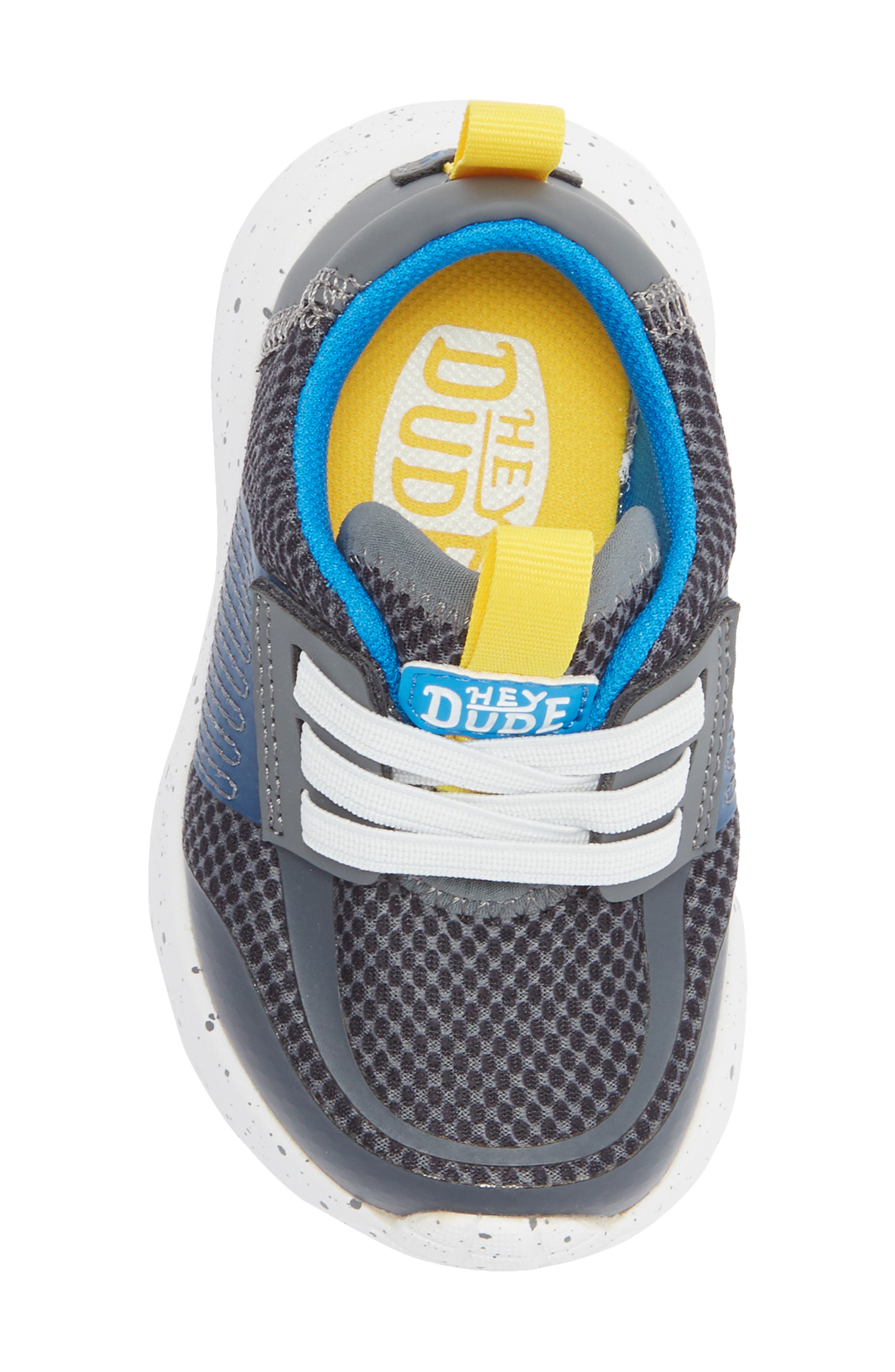 Hey Dude Kids' Sirocoo Play Sneaker, Alternate, color, Varsity Dark Grey/ Blue