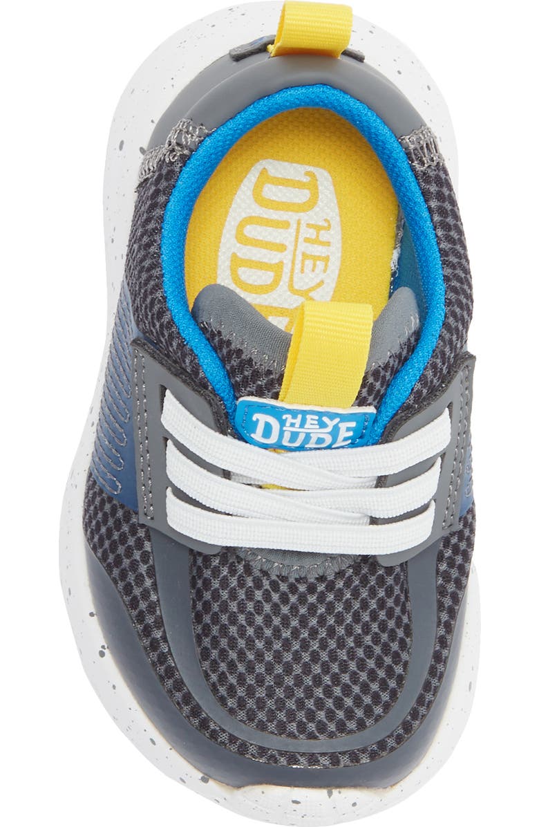 Hey Dude Kids' Sirocoo Play Sneaker, Alternate, color, Varsity Dark Grey/ Blue