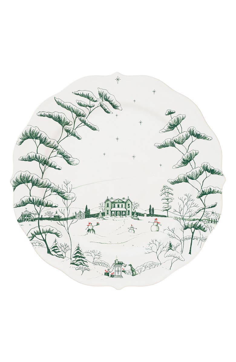 Juliska Country Estate Winter Frolic Charger Plate, Main, color, Evergreen