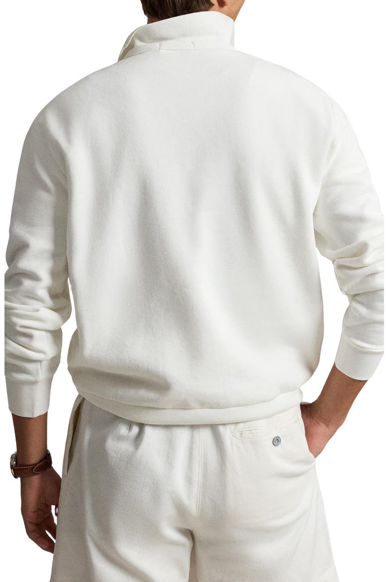 Logo Appliqué Fleece Crewneck Sweatshirt, Alternate, color, WHITE