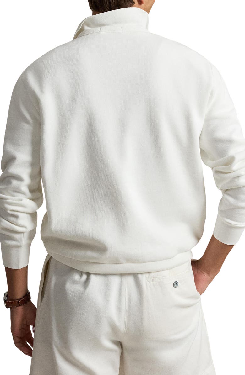 Polo Ralph Lauren Logo Appliqué Fleece Crewneck Sweatshirt, Alternate, color, White
