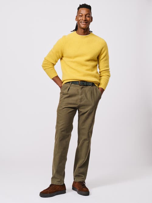 Aubin Prestwick Shetland Crew Neck Sweater In Yellow