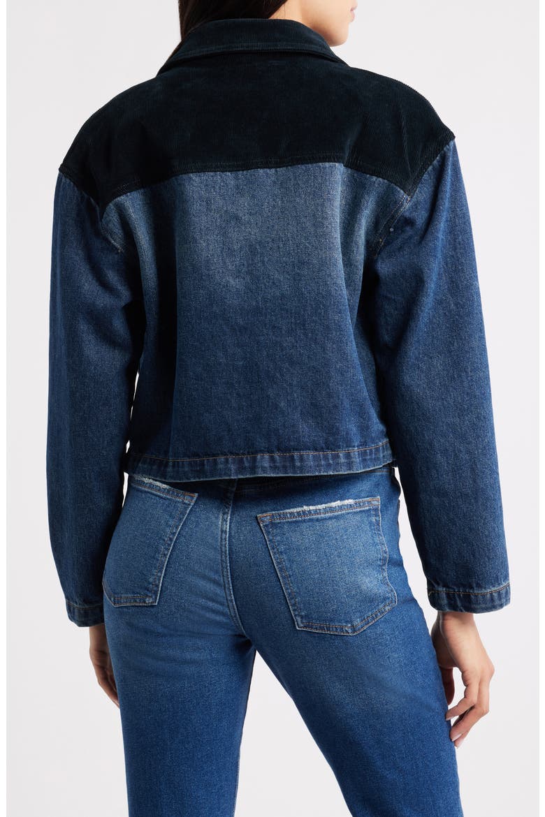 AVL Crop Denim Jacket, Alternate, color, MERCER