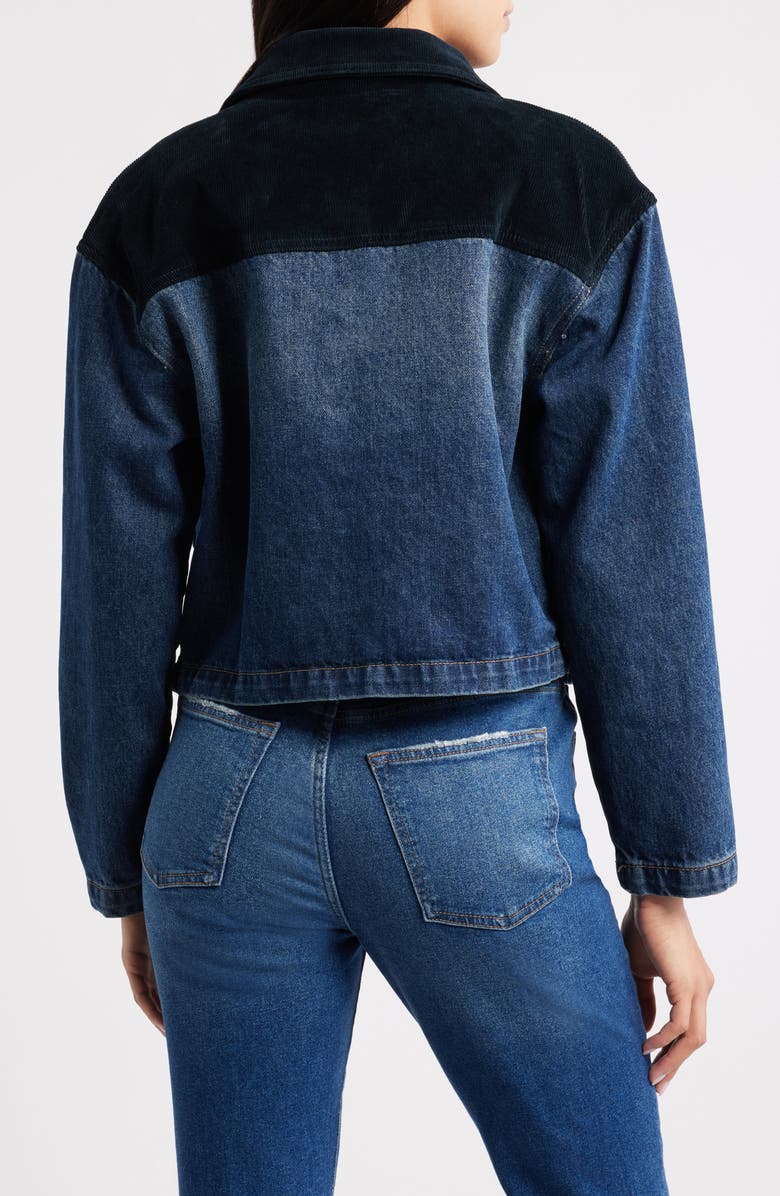 WARP+WEFT AVL Crop Denim Jacket, Alternate, color, Mercer