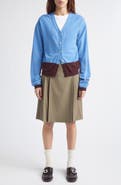 EENK Colorblock Wool V-Neck Cardigan