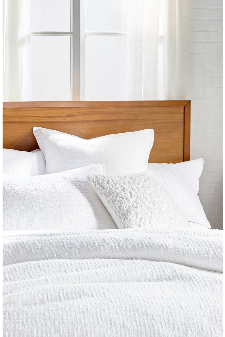 Pure Texture Duvet Cover, Alternate, color, WHITE