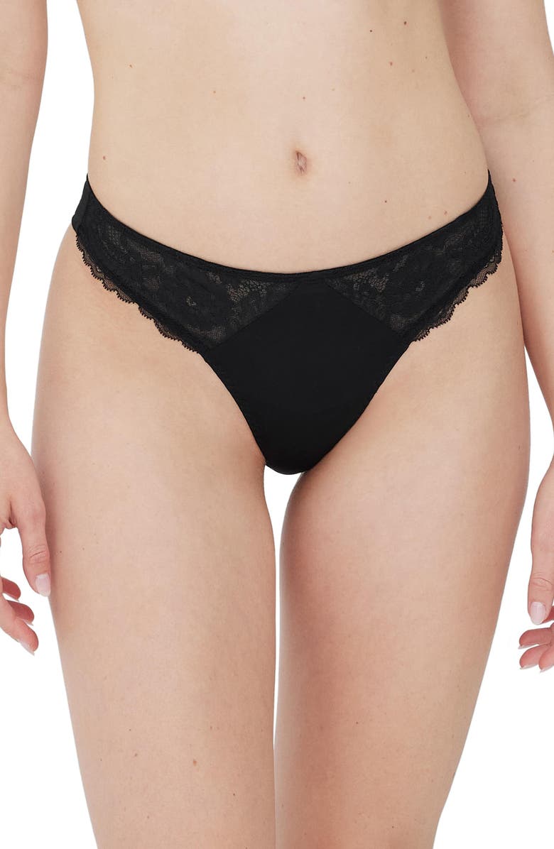 Skarlett Blue Minx Lace Thong 2-Pack, Alternate, color, Black