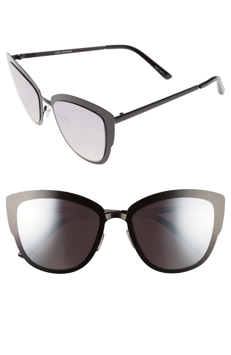 QUAY Australia Supergirl 55mm Cat Eye Sunglasses, Main, color, 