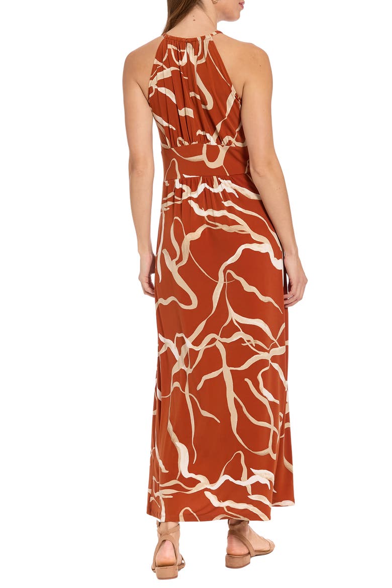 Morris Abstract Print Sleeveless Jersey Maxi Dress, Alternate, color, PICANTE/ NOMAD