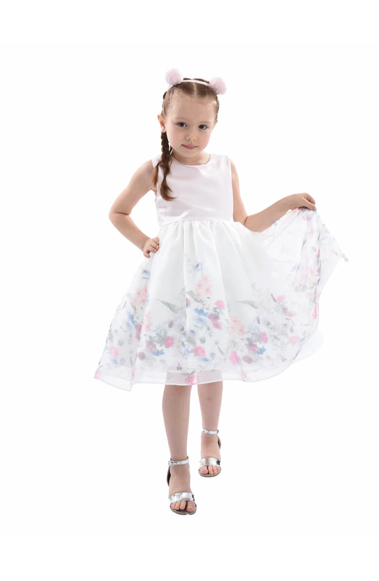 Tulleen Mabel Floral Garden Organza Dress, Main, color, Pink