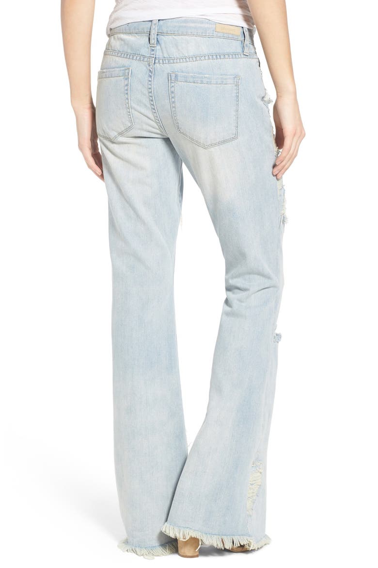 Rip & Repair Flare Jeans, Alternate, color, KARAOKE DISASTER