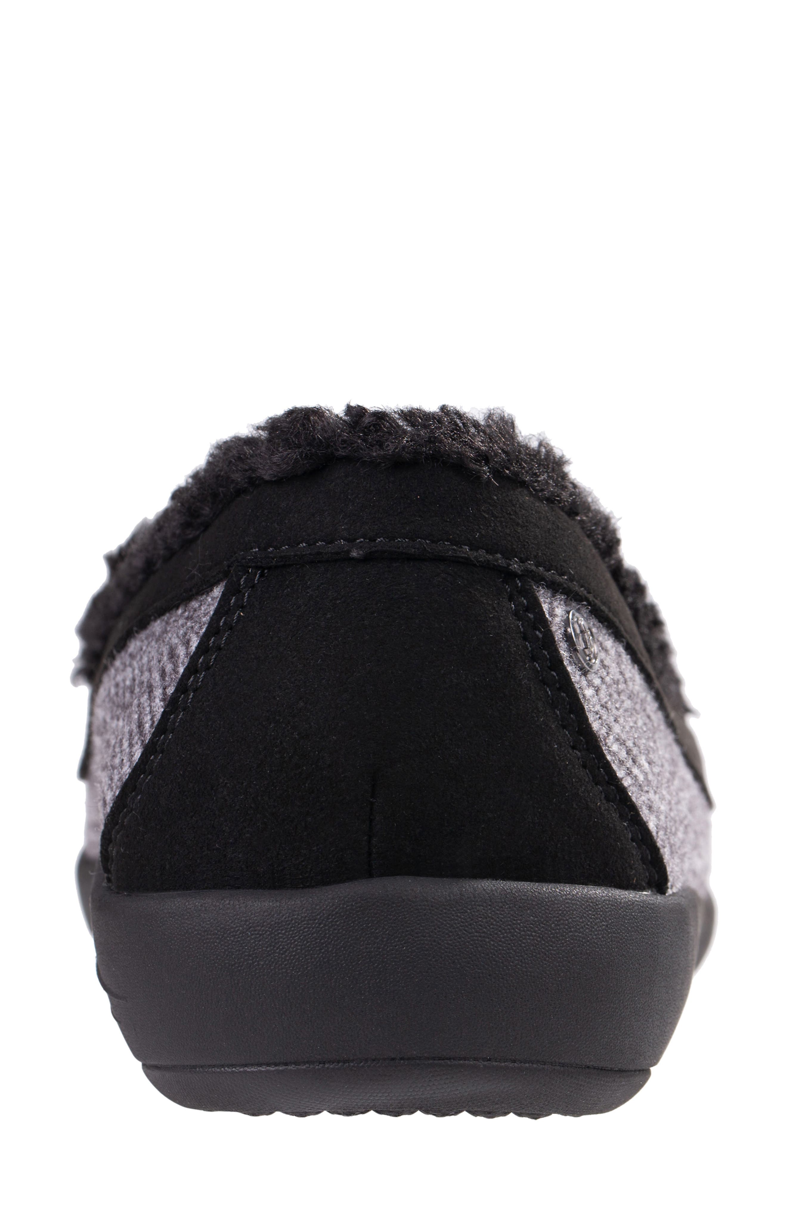 Revitalign Trillium Faux Fur Lined Slipper, Alternate, color, Black