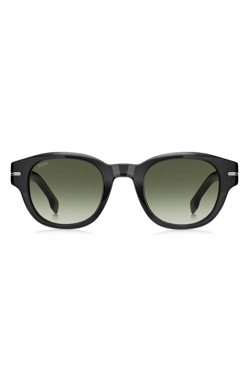 Hugo Boss Boss 48mm Gradient Small Rectangular Sunglasses In Black