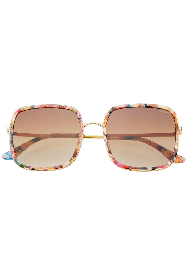 Cosmo Square Oversized Sunglasses, Main, color, Rose Tortoise