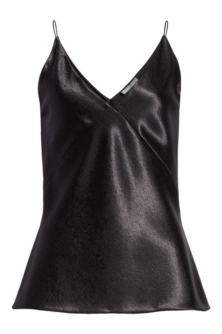 V-Neck Bias Camisole, Alternate, color, BLACK