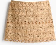 H&M Crochet-look Mini Skirt