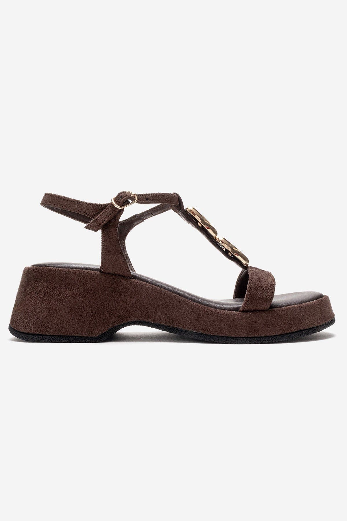 Matt Platform Sandal, Alternate, color, Brown Suede