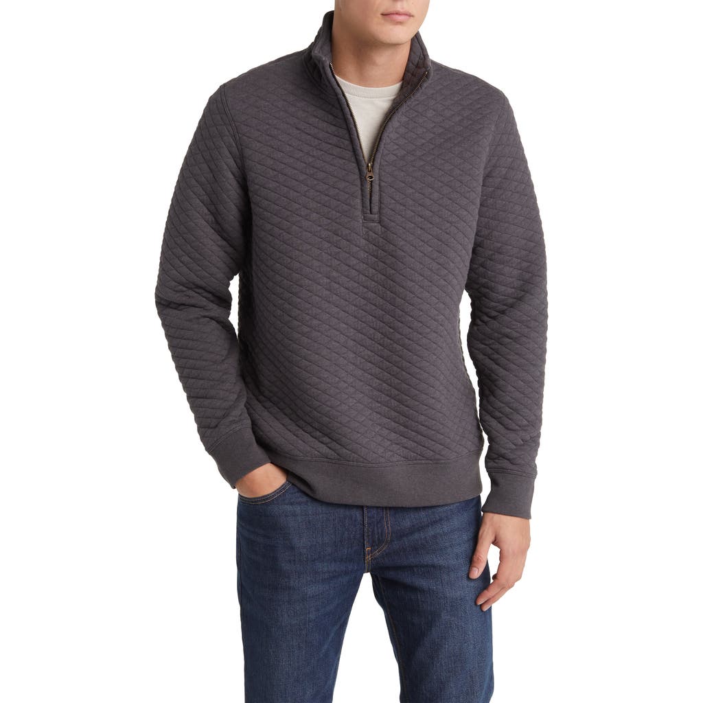 Billy Reid Half Zip Sweatshirt In Gray