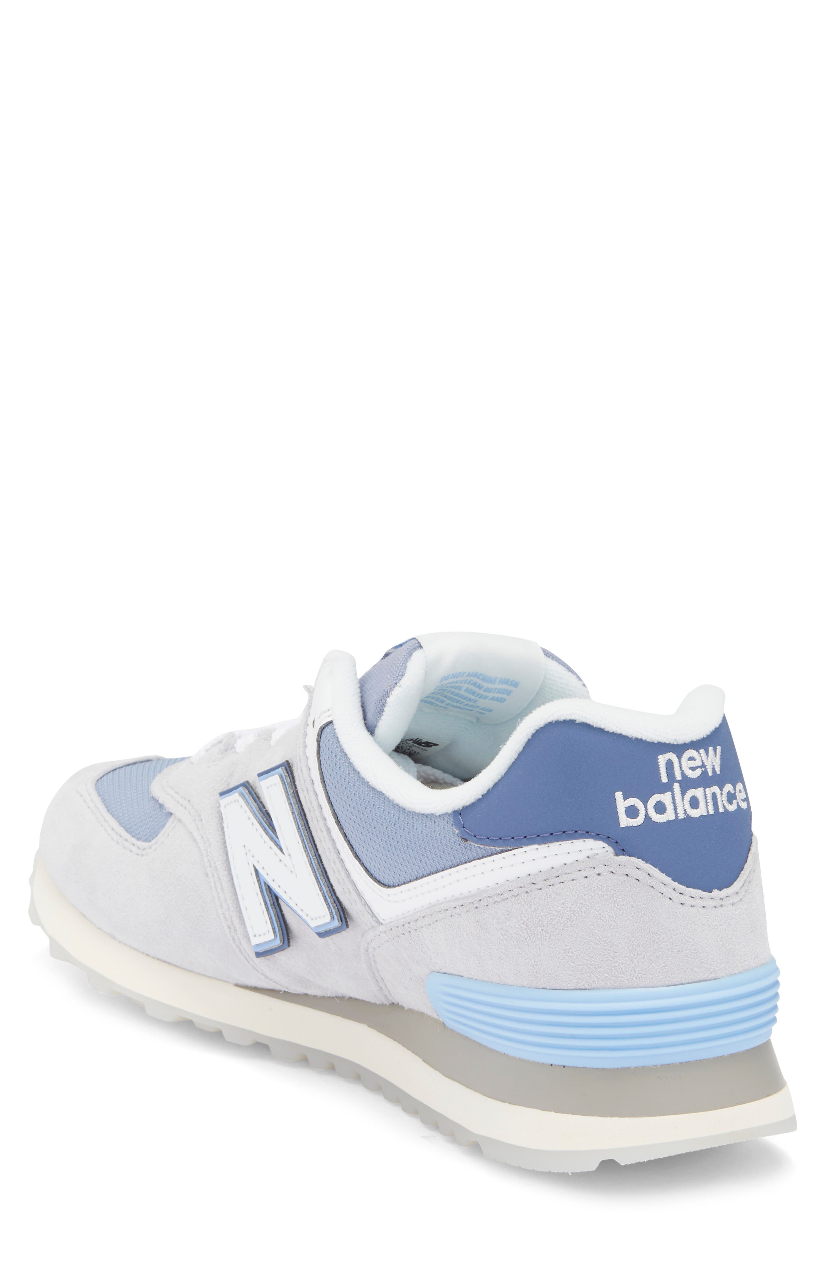 New Balance Gender Inclusive 574 Sneaker, Alternate, color, Pearl Grey/ Nb White