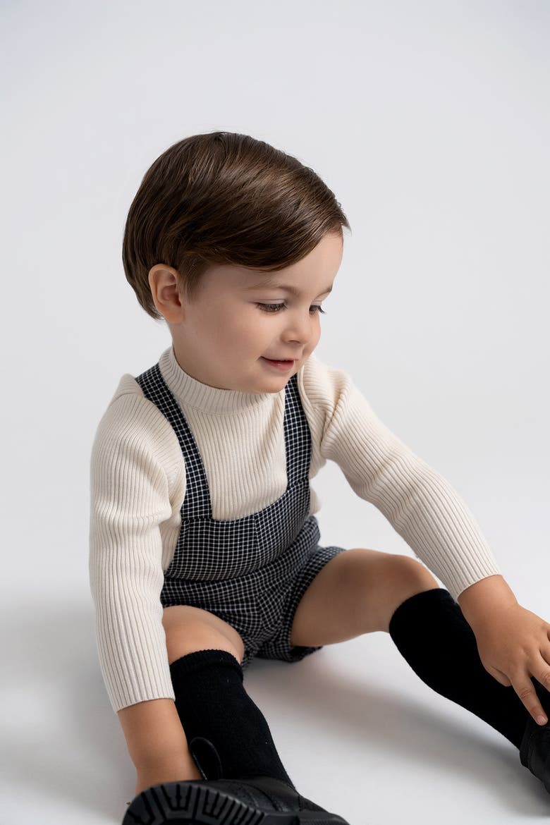 Boys Ribbed Mock Neck Knit Top, Alternate, color, Taupe