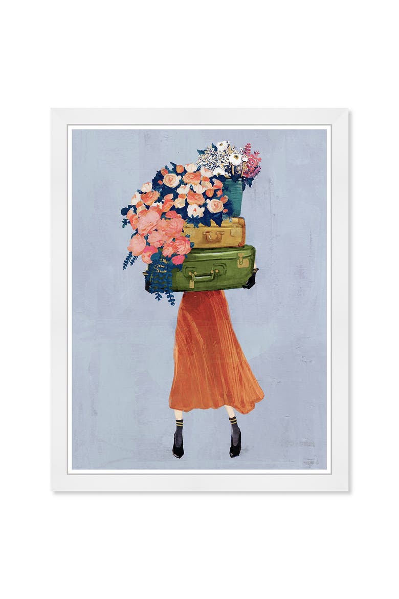 The Case of Fall Bouquet Gray Framed Wall Art, Main, color, NONE