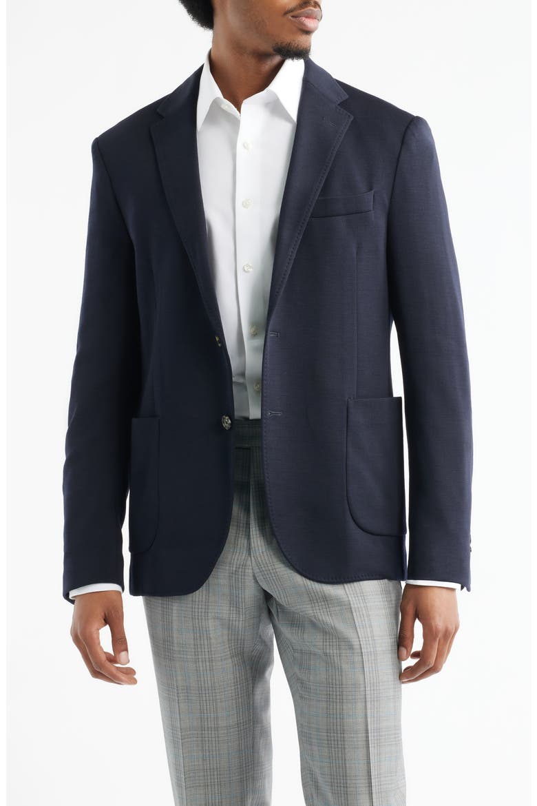 Treviso Wool & Silk Sport Coat, Main, color, NAVY