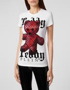 PHILIPP PLEIN T-Shirt Round Neck Ss Monogram Teddy Bear Women