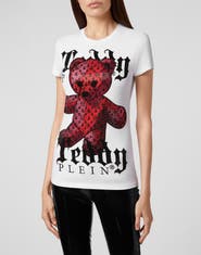 PHILIPP PLEIN T-Shirt Round Neck Ss Monogram Teddy Bear Women