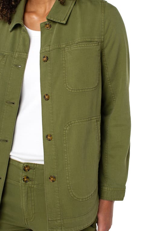 Shop Liverpool Los Angeles Denim Shirt Jacket In Hemlock