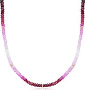 The Lovery Fine Jewelry Ruby Ombre Bead Necklace