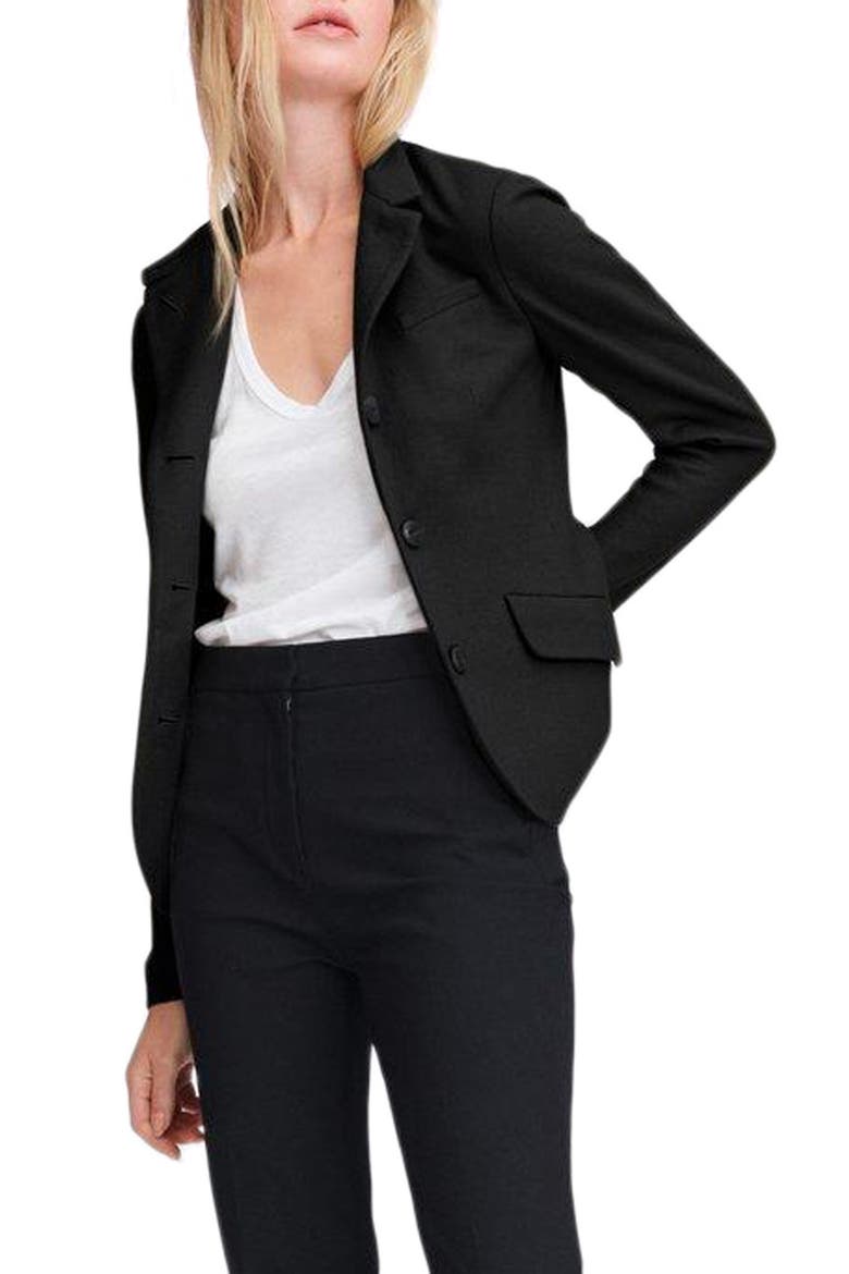 Slade Wool Blazer, Main, color, BLACK