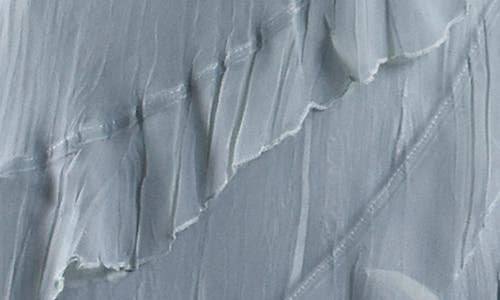 Shop Komarov Charmeuse & Chiffon Cocktail Dress In Ocean Blue Ombre
