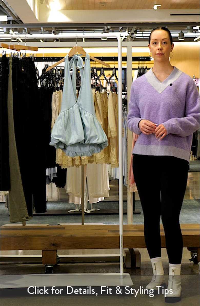 Paige Peplum Halter Top, sales video thumbnail