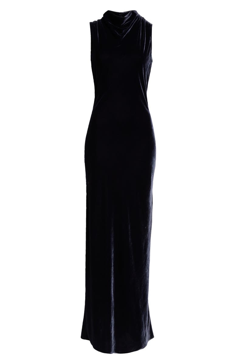 Veronica Beard Kura Cowl Neck Velvet Maxi Dress, Alternate, color,