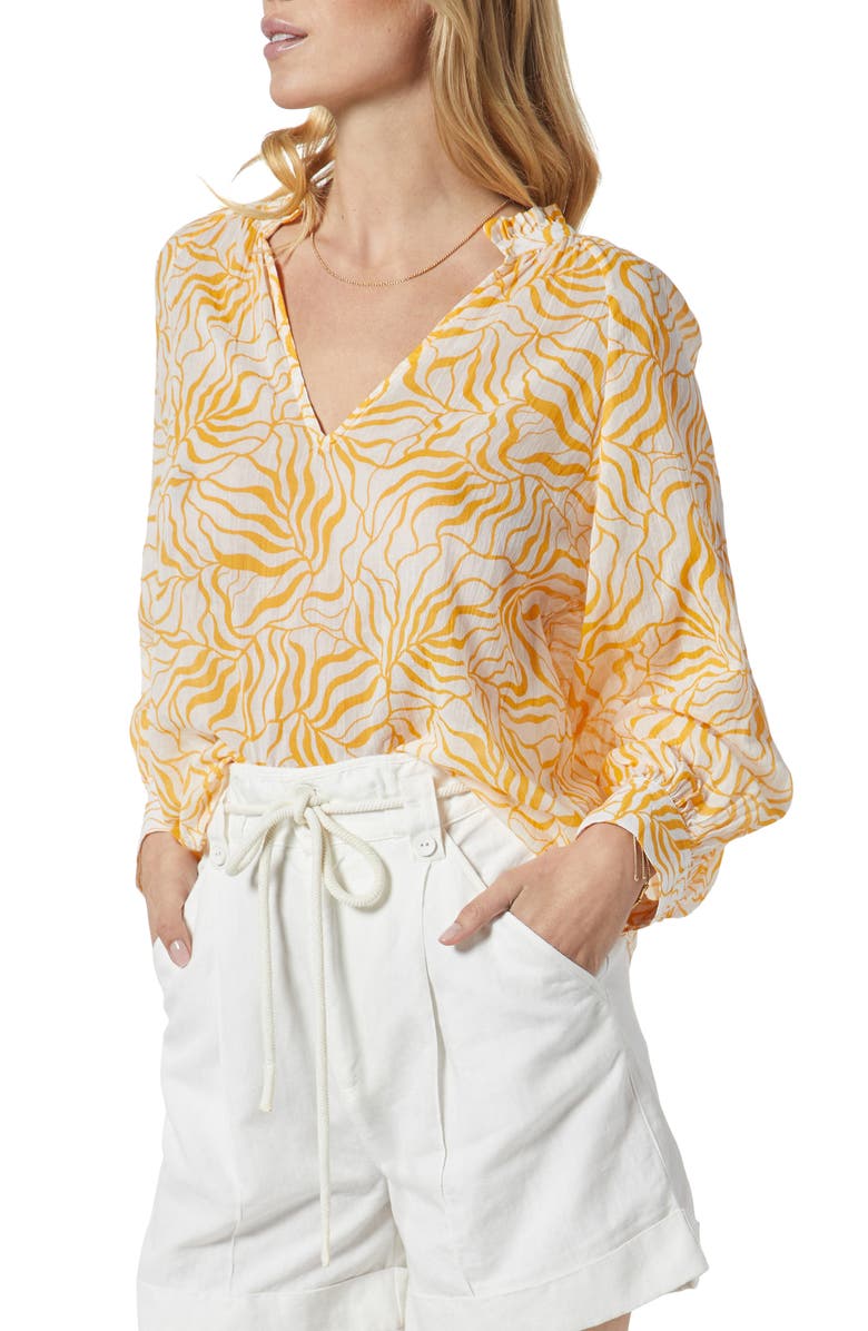 Joie Stow V-Neck Cotton Blouse, Alternate, color, 