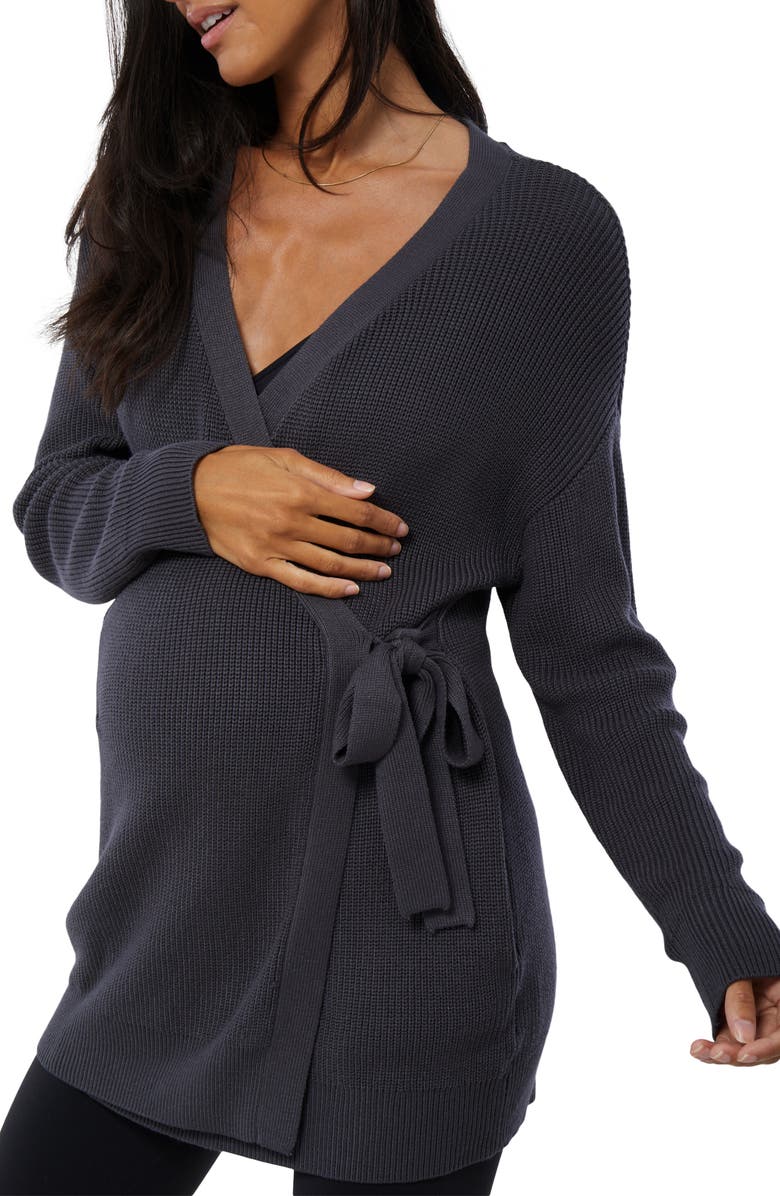Ingrid & Isabel<sup>®</sup> Wrap Maternity/Nursing Sweater, Main, color, 