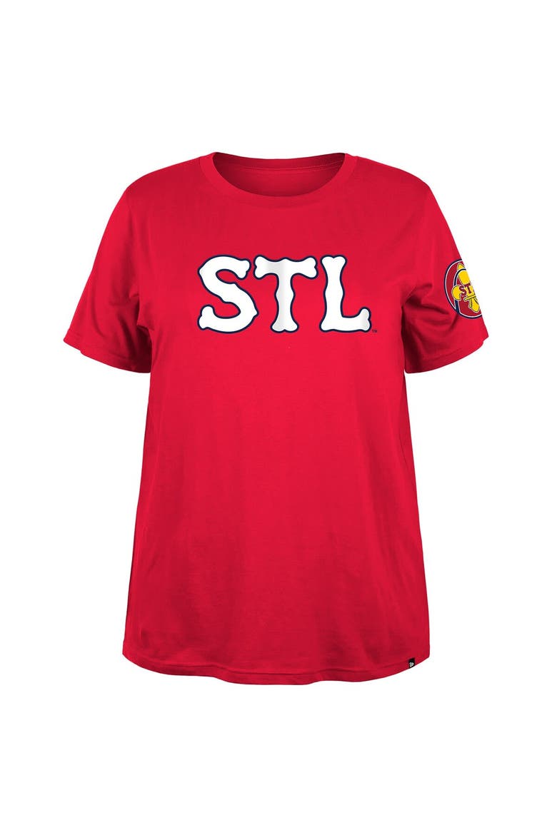 Women's New Era Red St. Louis Cardinals 2024 City Connect Plus Size T-Shirt, Alternate, color, Red