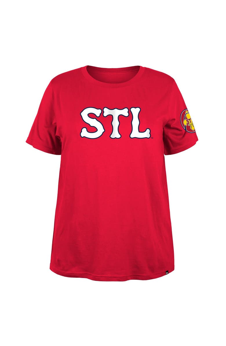 New Era Women's New Era Red St. Louis Cardinals 2024 City Connect Plus Size T-Shirt, Alternate, color, Red