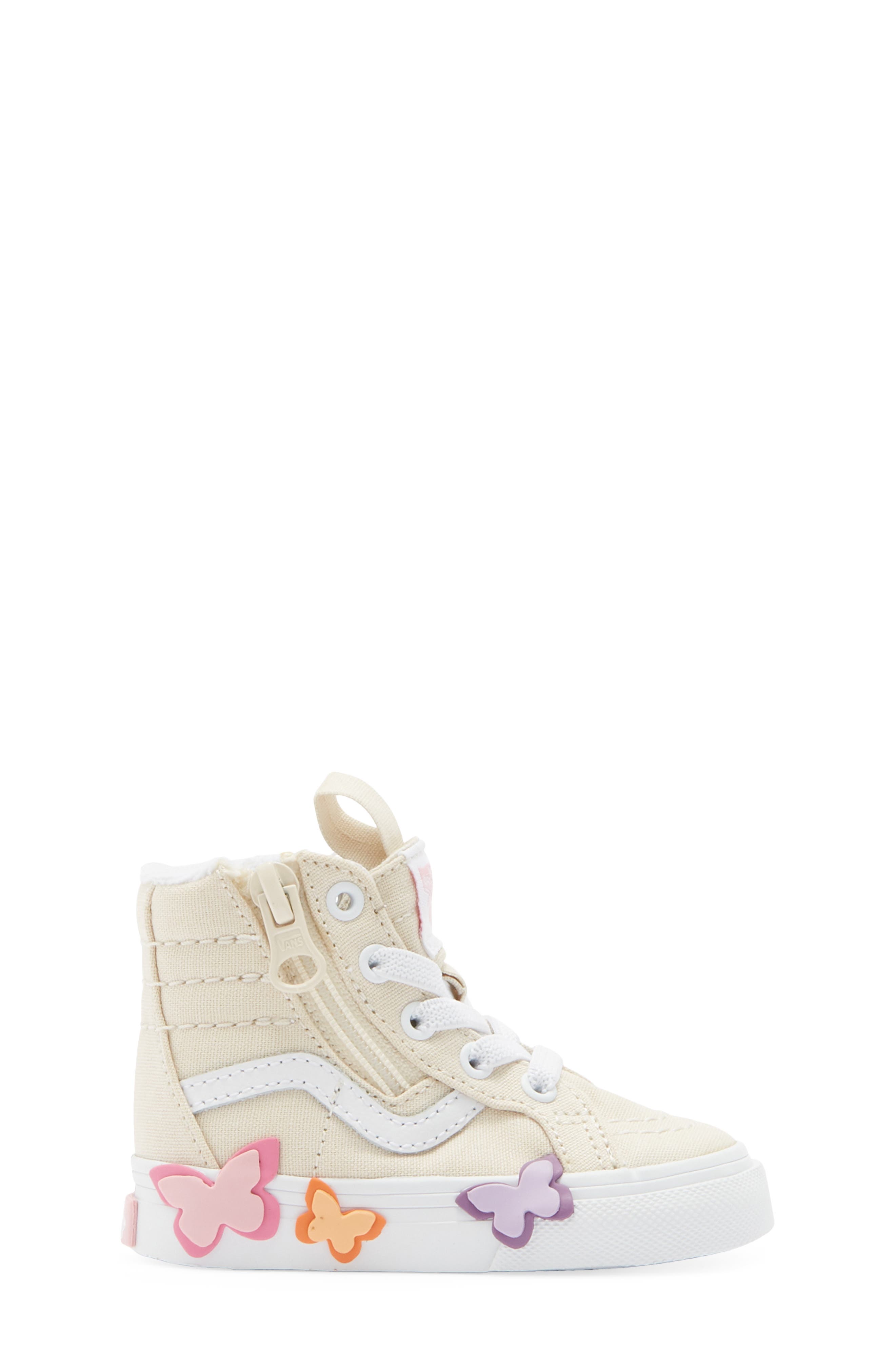 Kids' Sk8-Hi Reissue Zip Butterfly High Top Sneaker, Alternate, color, BEIGE MULTI